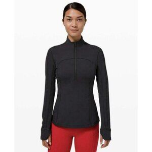 Lululemon Run Briskly 1/2 Zip Black Size 4 EUC